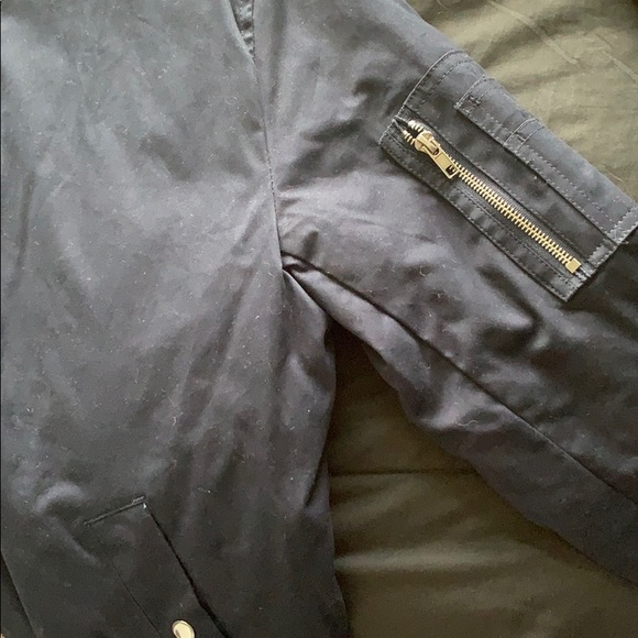 Navy Blue Bomber Jacket - Picture 2 of 5